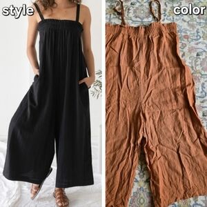 LAUDE The Label By J. Crew Laurel Brown Linen Jumper Women's XL